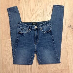 Warehouse One Mid Rise Skinny Jeans Blue Denim Size 24W / REG